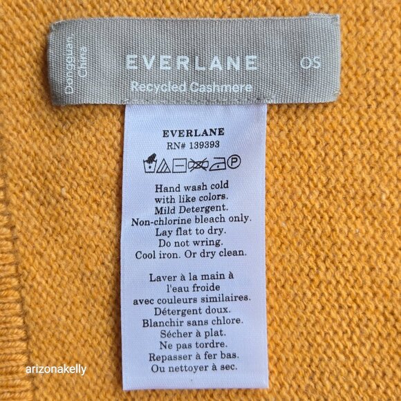 NWOT Everlane Cashmere Scarf Yellow Marigold - Picture 5 of 12